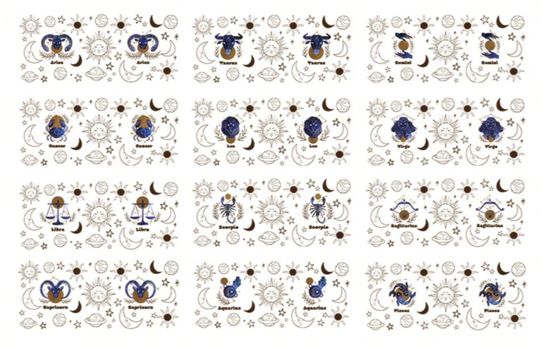 Zodiac Signs Libby Full Wrap Sticker - Pisces