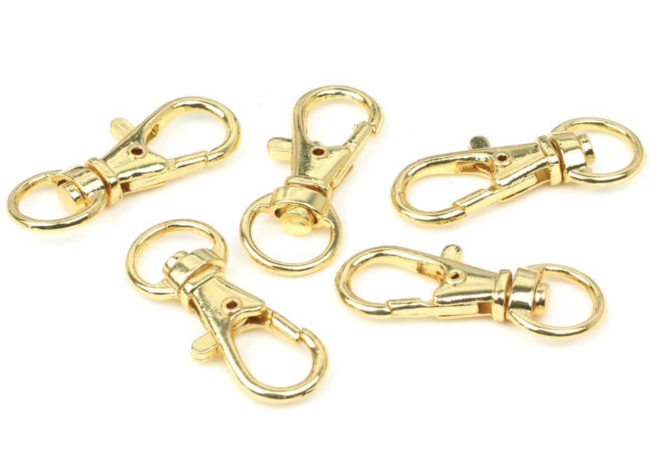 Gold Metal Keyring Lobster Buckle - Pack of 5