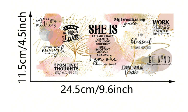 &#39;She Is&quot; Affirmation Libby Cup Wrap