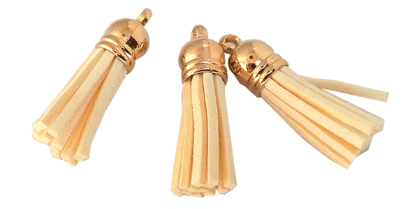 Tassel - Gold Cap Cream (Short Tassel)