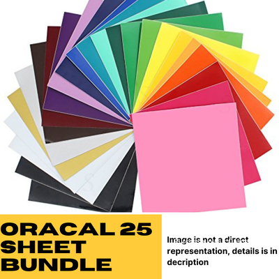 Oracal 651 Vinyl  (5 Year) 25 Sheet Bundle - 30cm x 30cm