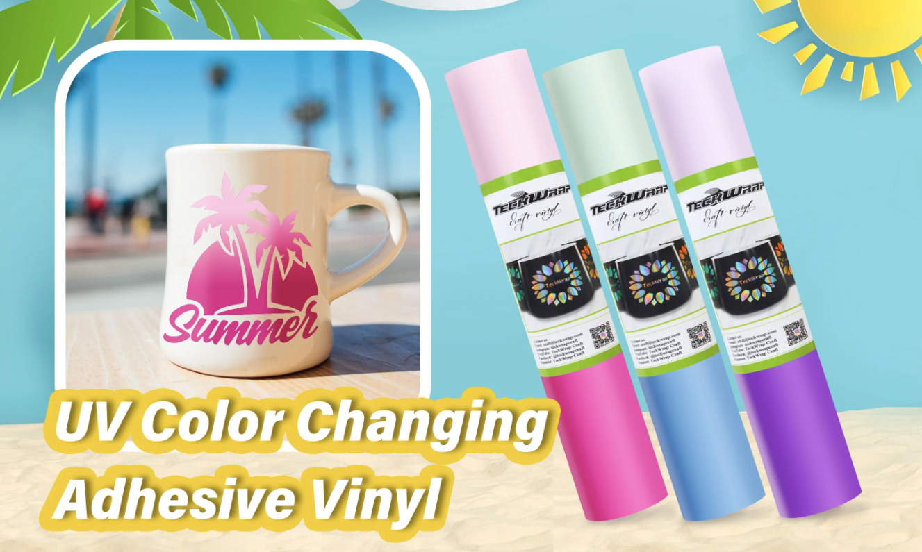 UV Color Changing Vinyl - Light Pink to Pink
