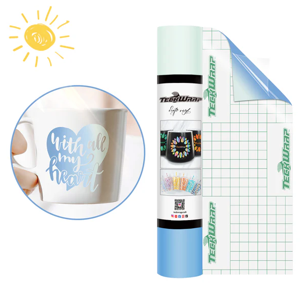 UV Color Changing Vinyl - Light Green to Blue