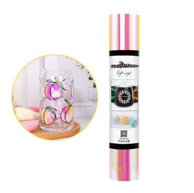 Opal Adhesive Vinyl - Peach Yellow Pink