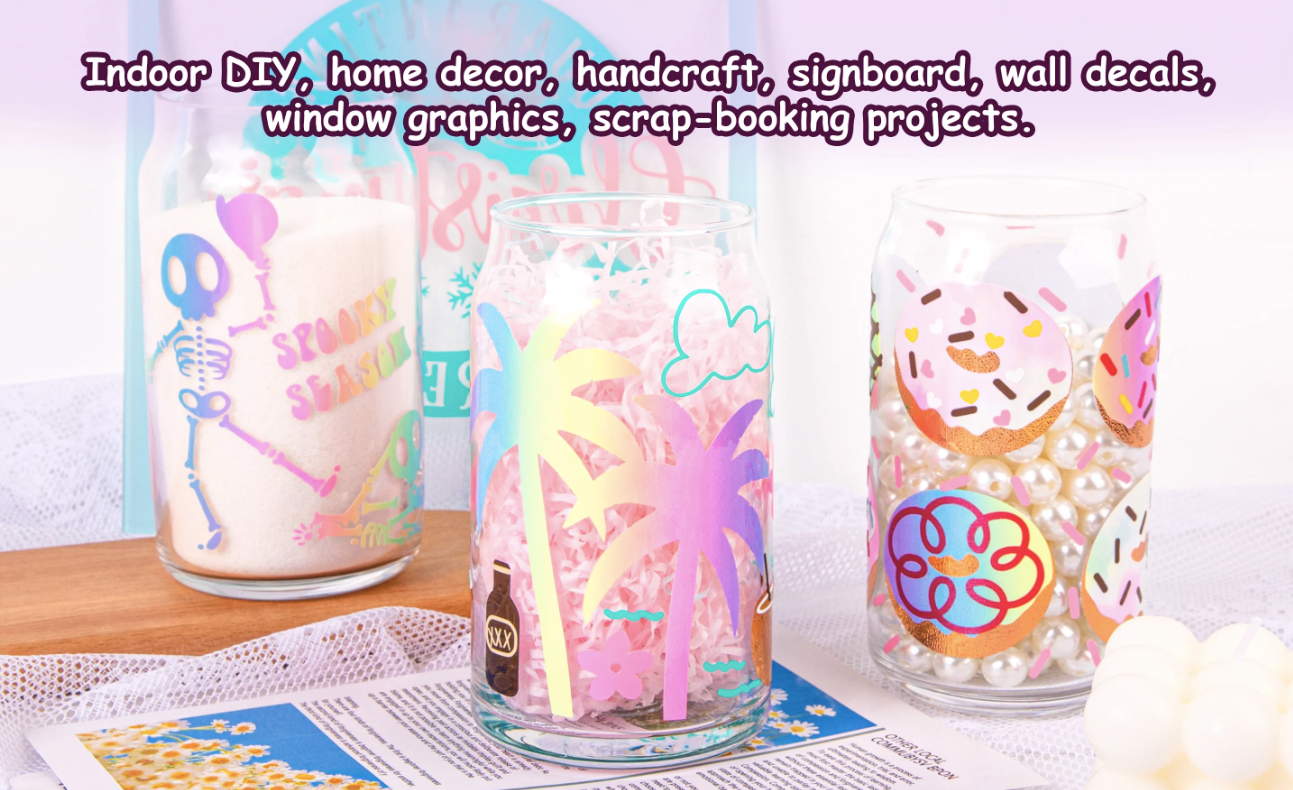 Candy Color Craft Vinyl - Sparkle Fluid Art