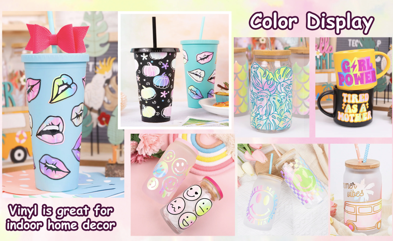 Candy Color Craft Vinyl - Sparkle Fluid Art