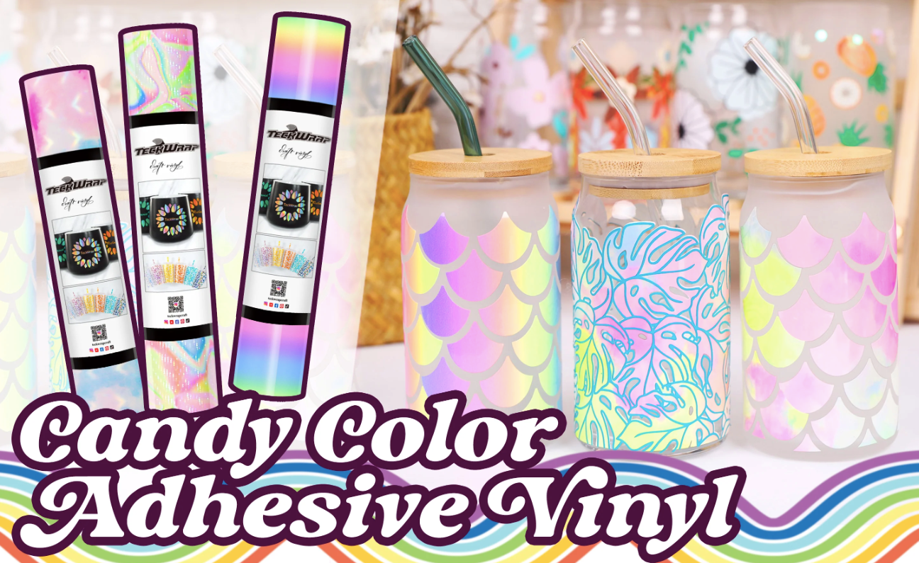 Candy Color Craft Vinyl - Sparkle Fluid Art