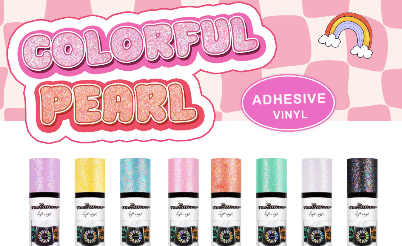 Colorful Pearl Adhesive Vinyl - Yellow