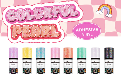 Colorful Pearl Adhesive Vinyl - Black