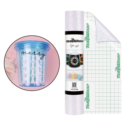 Colorful Pearl Adhesive Vinyl - White