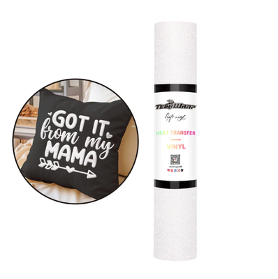 Glitter Puff Heat Transfer Vinyl - White