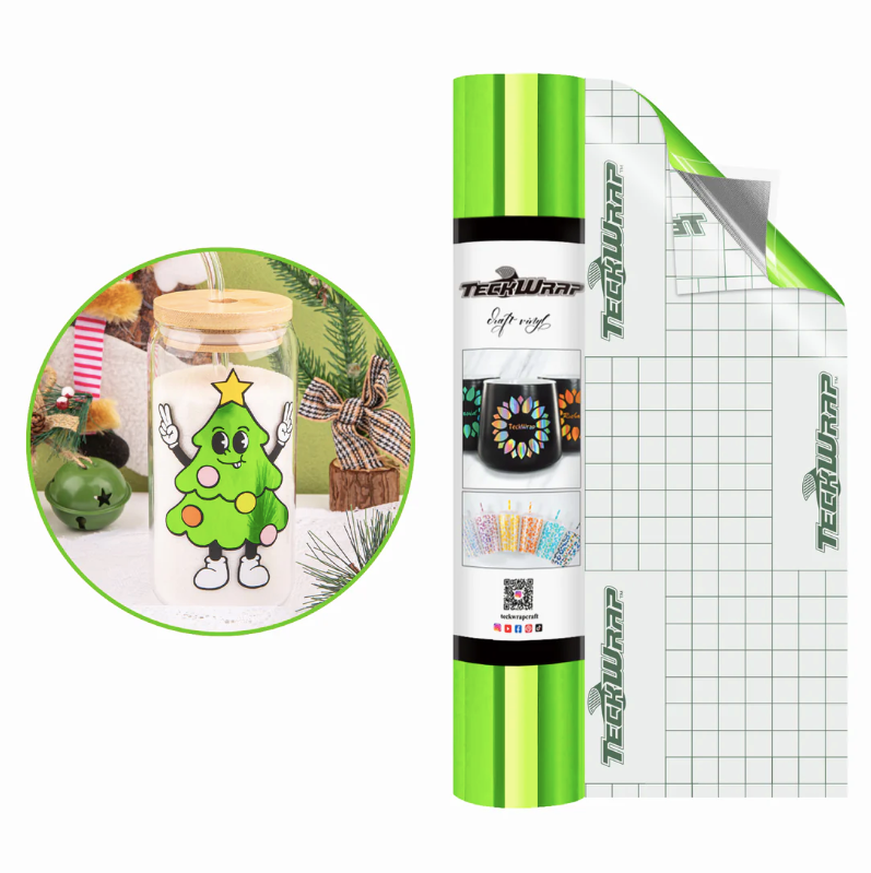 Bubble Free Mirror Chrome Adhesive Vinyl - Lime Green
