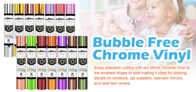 Bubble Free Mirror Chrome Adhesive Vinyl - Aqua Blue