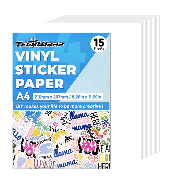 Inkjet Printable Sticker Vinyl - Matte White