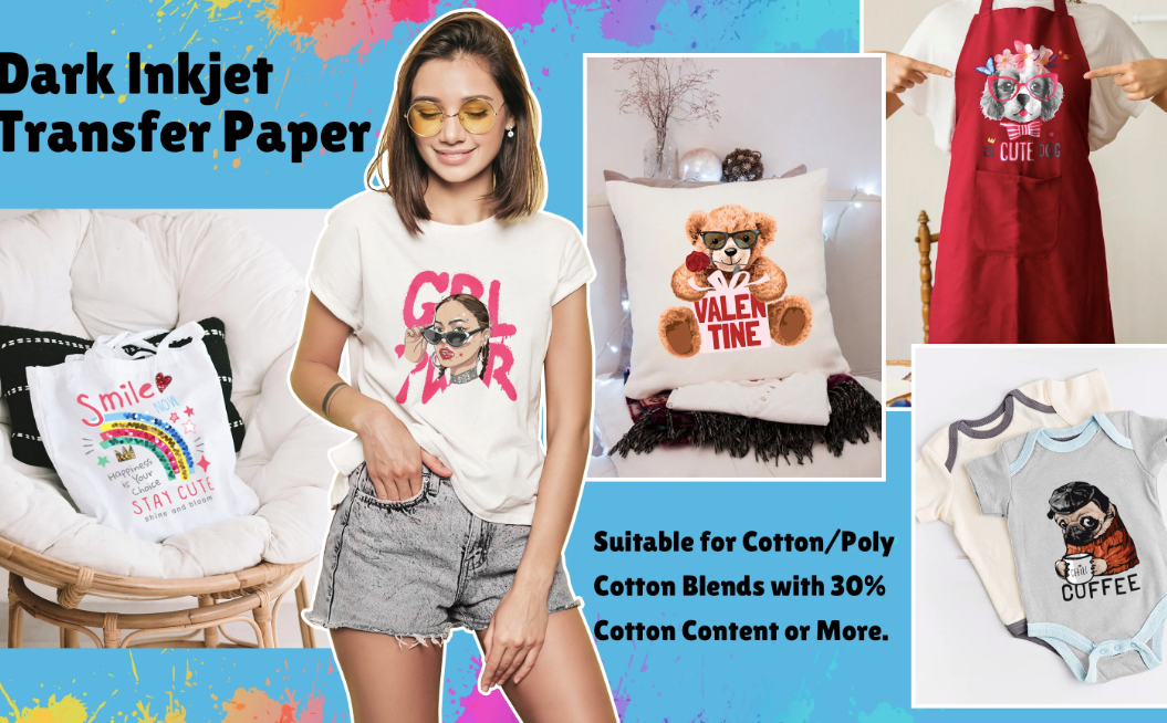 Inkjet Glow In The Dark Heat Transfer Paper for Dark and Light Fabrics