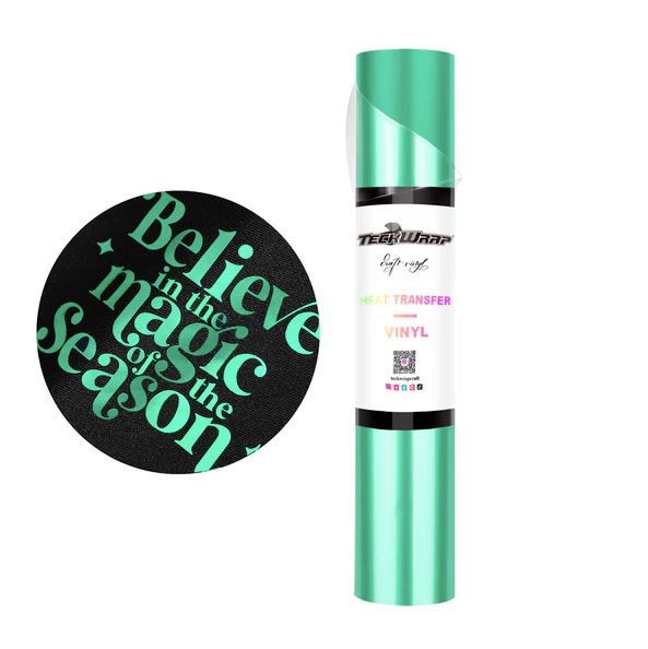 Metallic Pearlescent Heat Transfer Vinyl - Light Teal