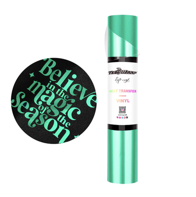 Metallic Pearlescent Heat Transfer Vinyl - Light Teal