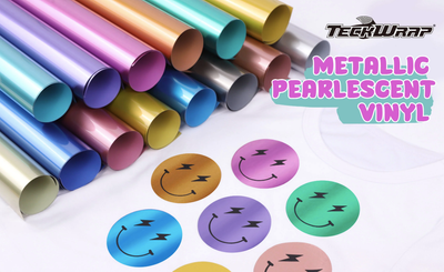 Metallic Pearlescent Heat Transfer Vinyl - Rose Pink Gold