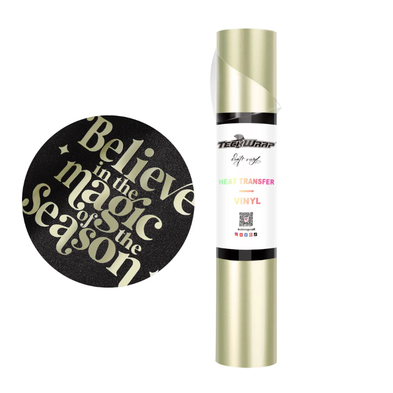 Metallic Pearlescent Heat Transfer Vinyl - Cold Gold