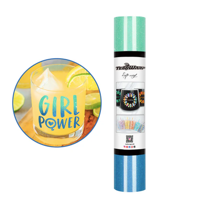 Shimmer Cold Color Change Adhesive Vinyl  -  Mint to Teal