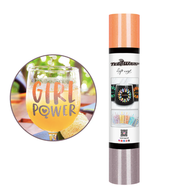 Shimmer Cold Color Change Adhesive Vinyl  -  Orange to Taupe