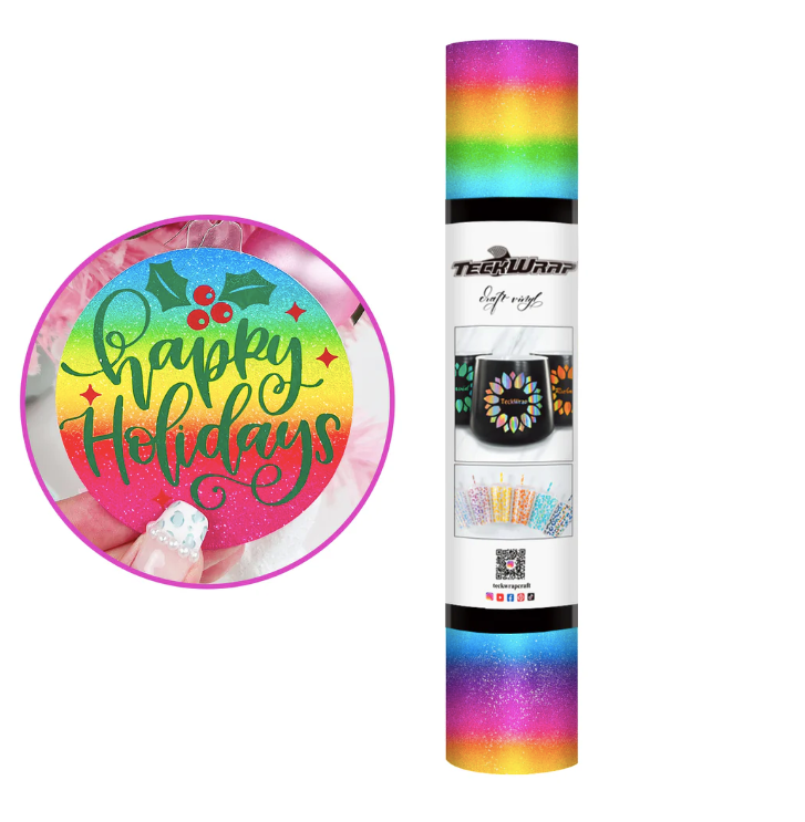 Rainbow Stripes Adhesive Vinyl - Rainbow
