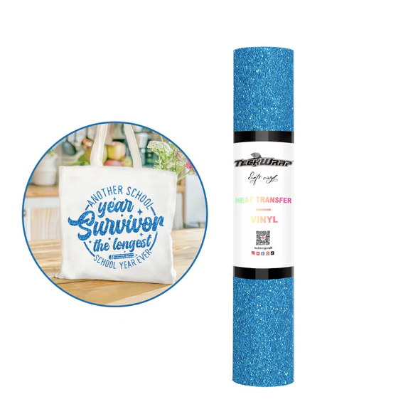 Fancy Glitter Heat Transfer Vinyl - Blue
