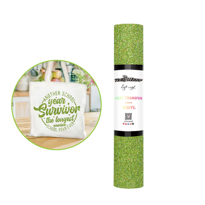 Fancy Glitter Heat Transfer Vinyl - Lime