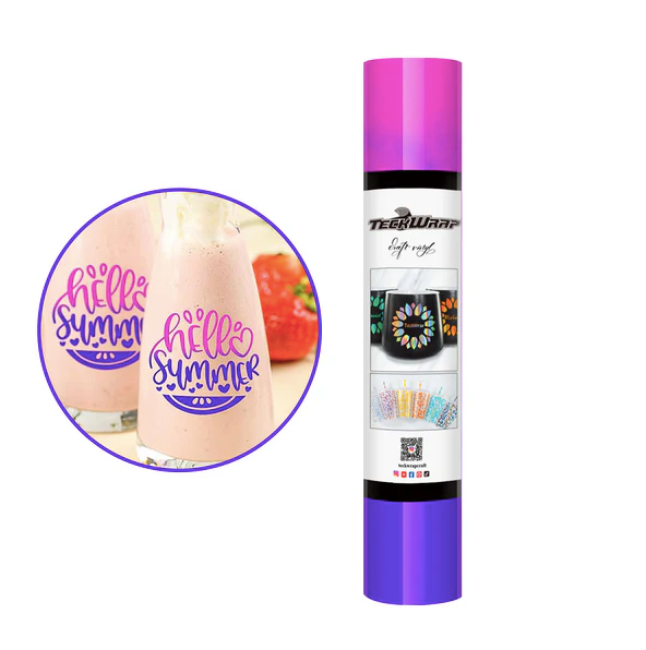 Neon Cold Color Changing Adhesive Vinyl - Cold Pink Purple