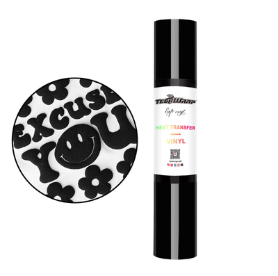 Puff Heat Transfer Vinyl - Black