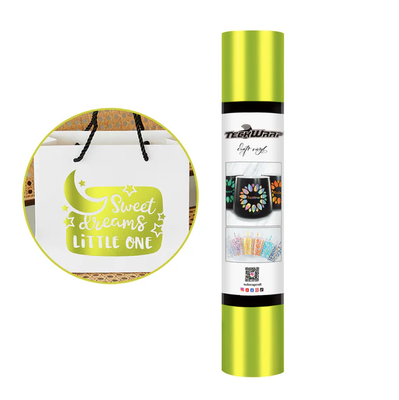 Metallic Satin Chrome Adhesive Vinyl - Lime Green