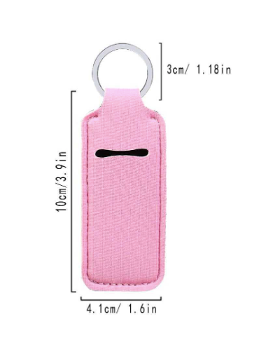 Neoprene Keychain Lipstick/Lip Balm Holder