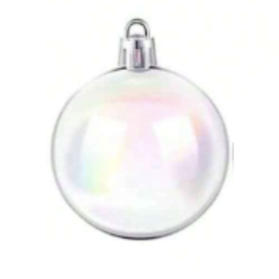 Iridescent Round Fillable Bauble - 60mm