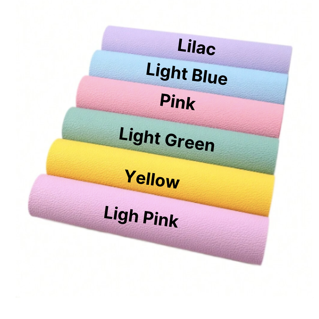 Pastel Faux Leather Litchi Grain - Light Pink
