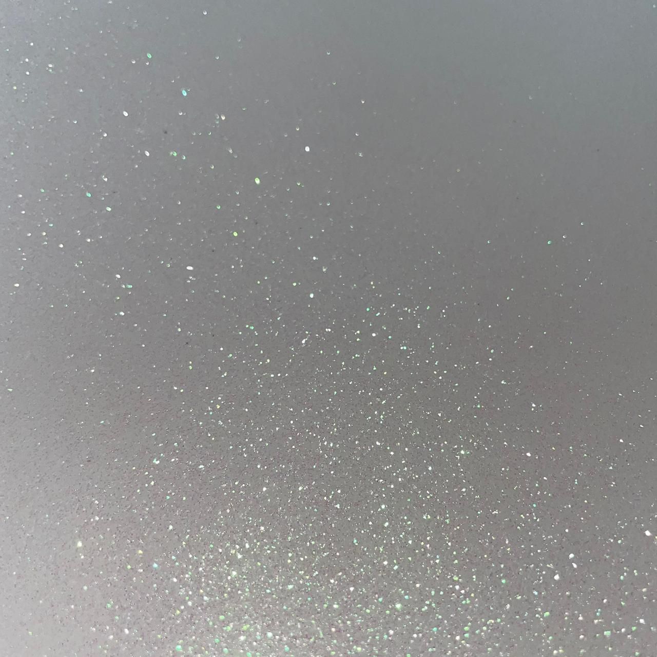 Glitter Faux Leather - White