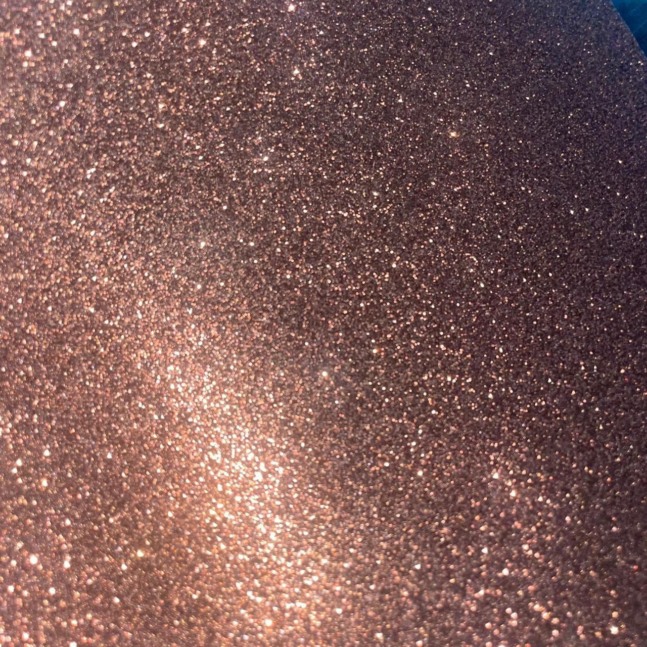 Glitter Faux Leather - Chocolate