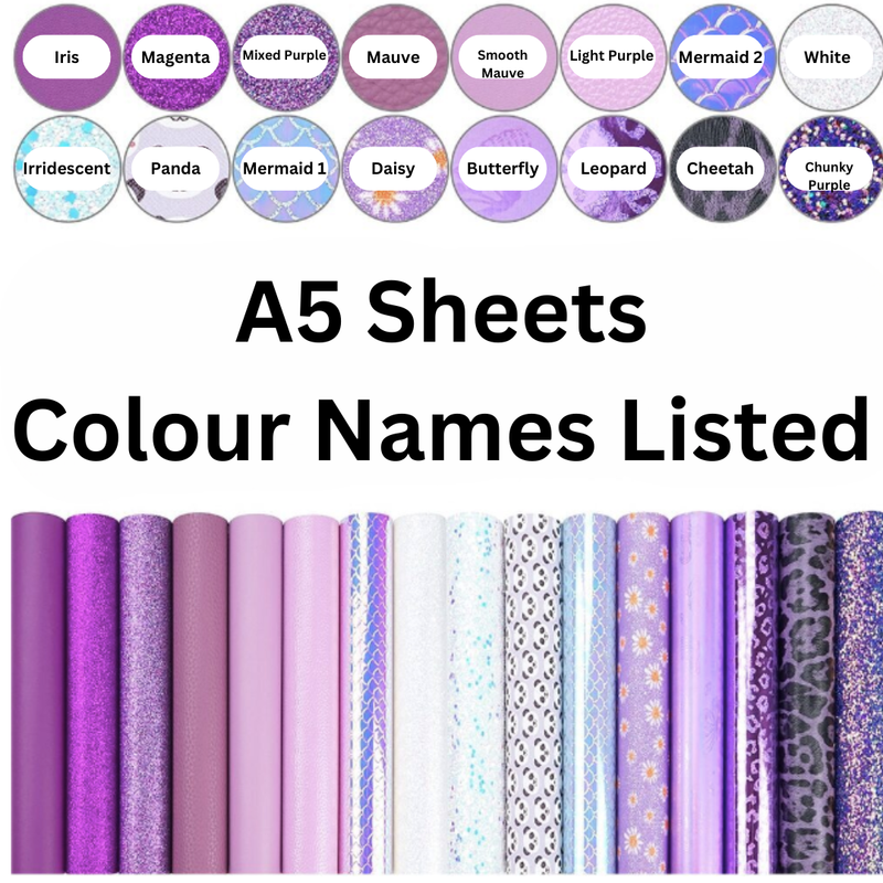 Mixed Faux Leather Purple Haze