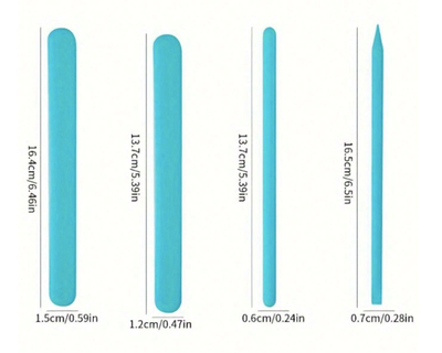4 Piece Silicone Mixing Sticks