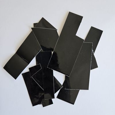 Bundle of Random Sized Pieces of Vinyl - Black