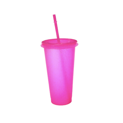 24 oz/ 710ml Cold Cup - Glitter Hot Pink