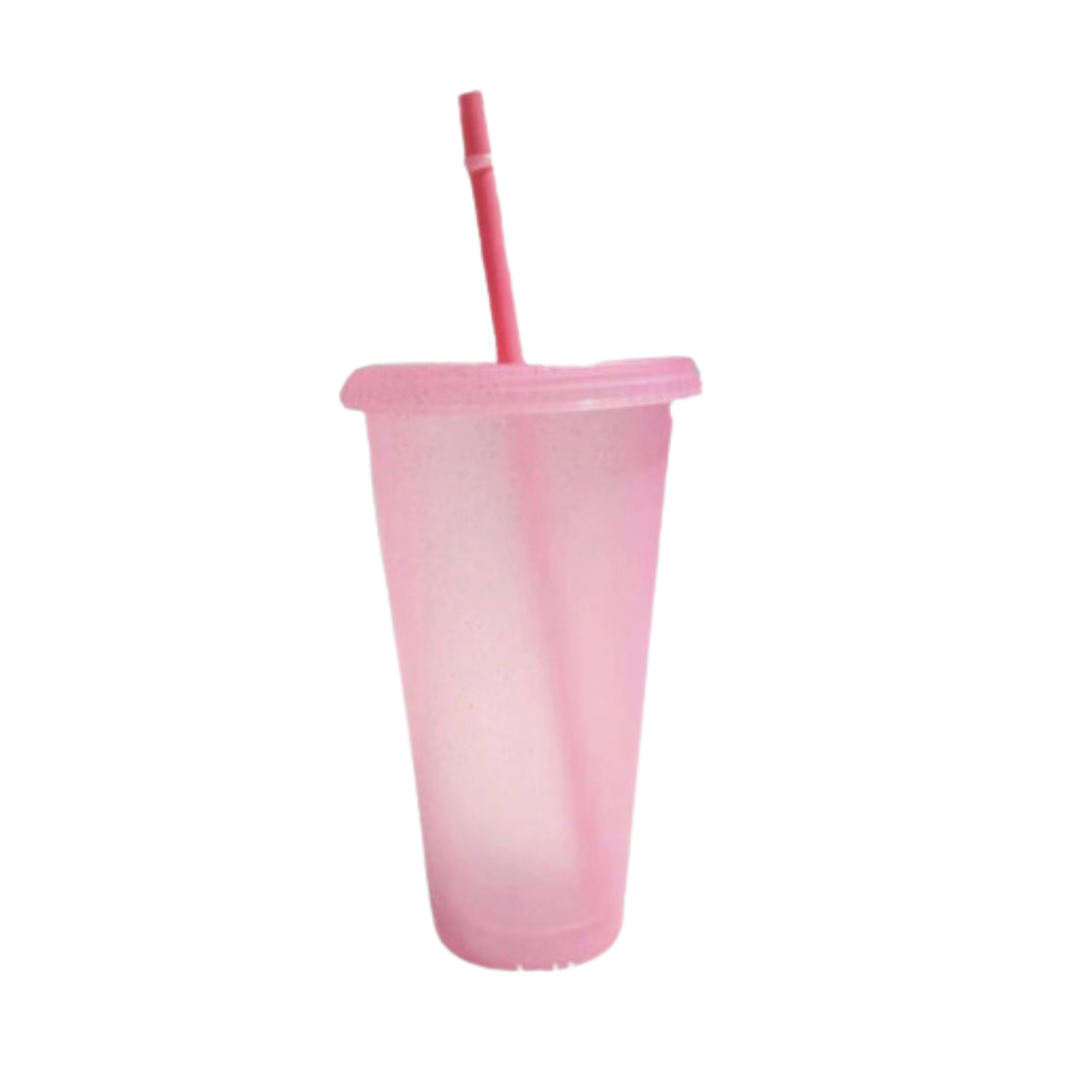 24 oz/ 710ml Cold Cup - Glitter Pink