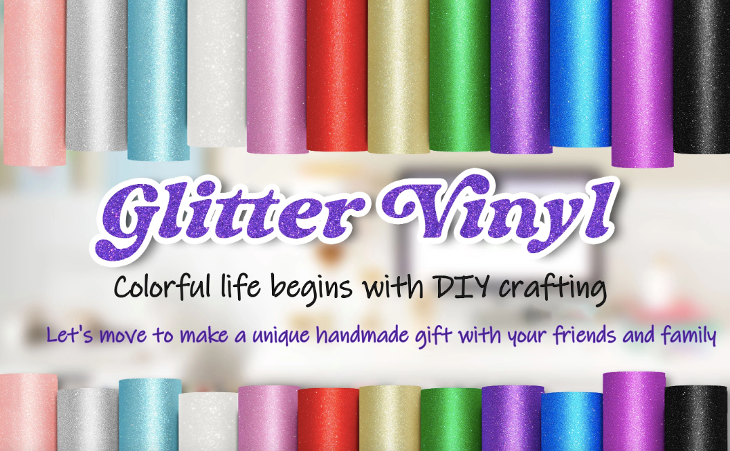 Glitter Adhesive Vinyl - Bright Blue