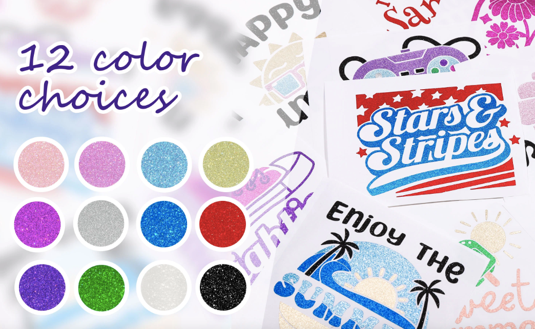 Glitter Adhesive Vinyl - Bright Blue