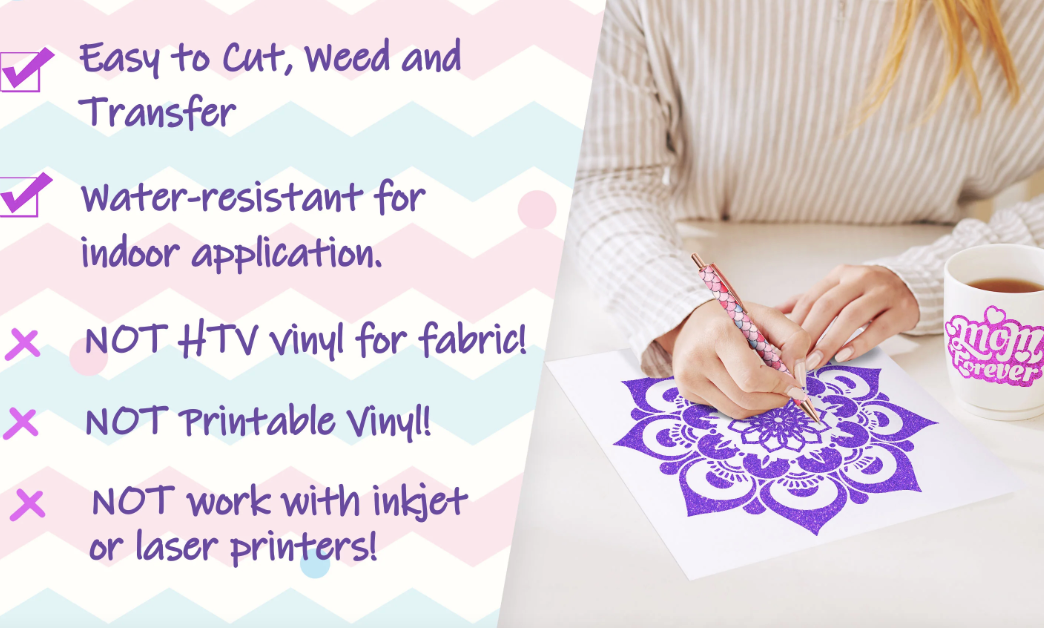 Glitter Adhesive Vinyl - Bright Blue