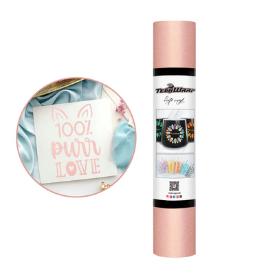 Glitter Adhesive Vinyl - Champagne Pink