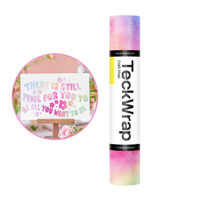 Gradient Adhesive Vinyl - Gradient Confetti Clouds