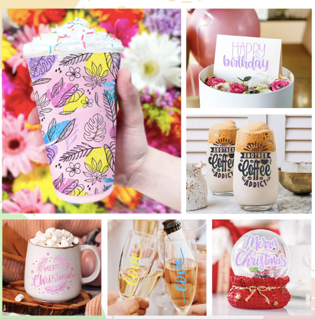 Colorful Glitter Adhesive Vinyl - Lemon