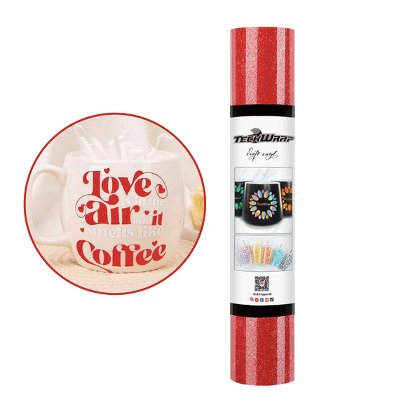 Burst Shimmer Adhesive Vinyl - Elegant Red