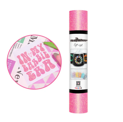 Colorful Shimmer Adhesive Vinyl - Hot Pink