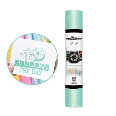Colorful Shimmer Adhesive Vinyl - Mint